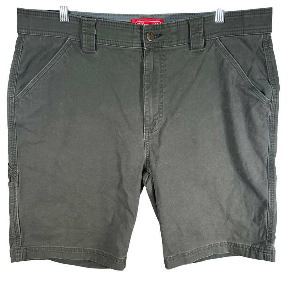 Coleman Mens Canvas Utility Shorts Dark Olive Green Size 36 Outdoor